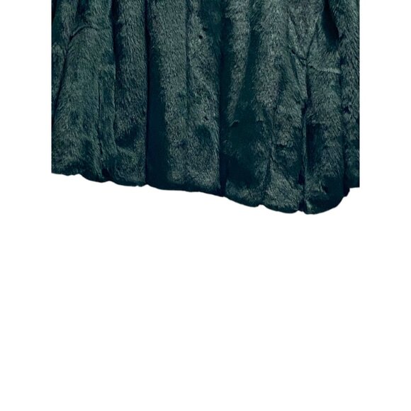 Calvin Klein Faux Fur Cropped Jacket Green Size 1X Glam Maximalist Mobwife Cute - Picture 9 of 16